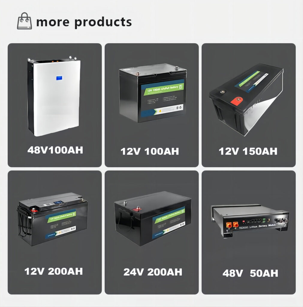TE12100 Solar Lifepo4 12v 100ah Lithium Iron Phosphate Battery Pack