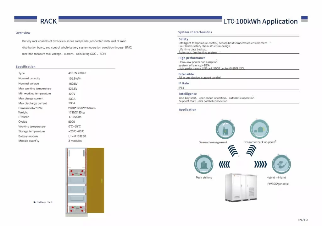 100kWh Liquid Cooling Industrial&Commercial Energy Storage System Solution